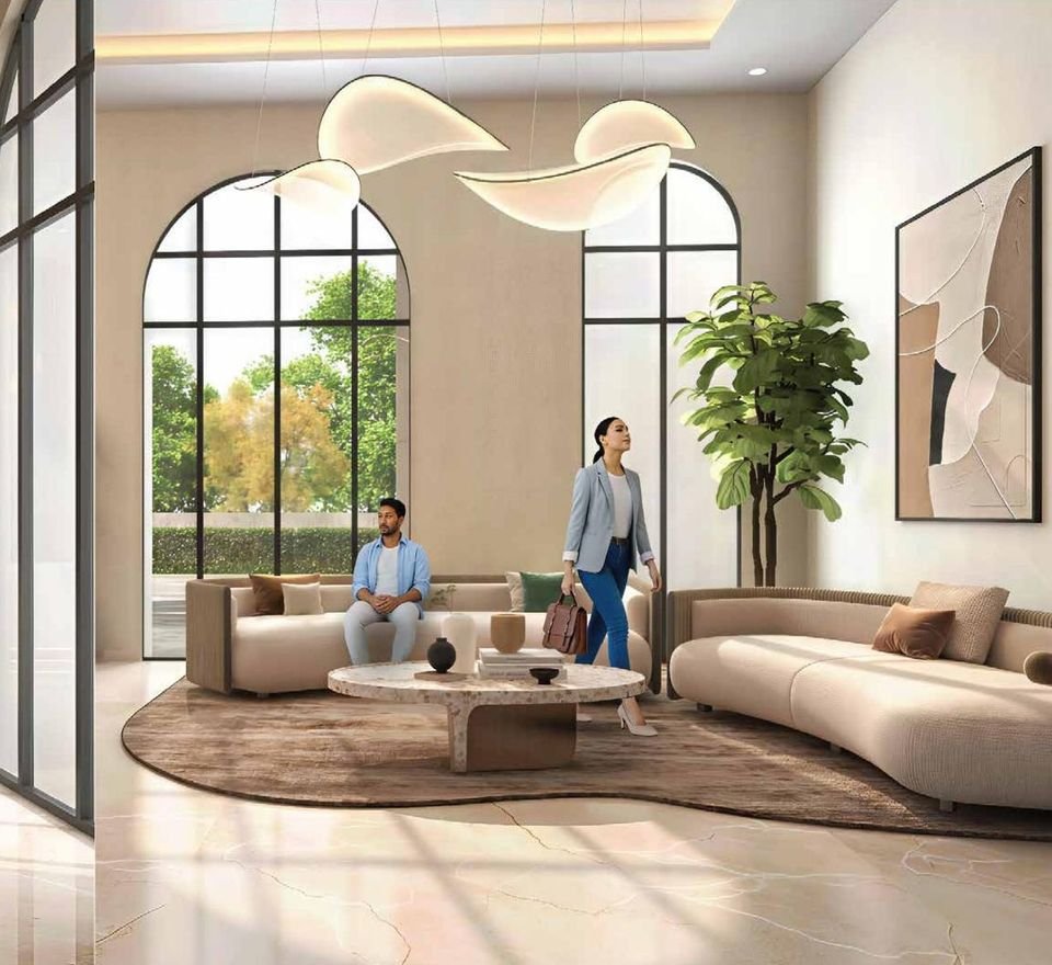 Grand entrance lobby with lounge seating